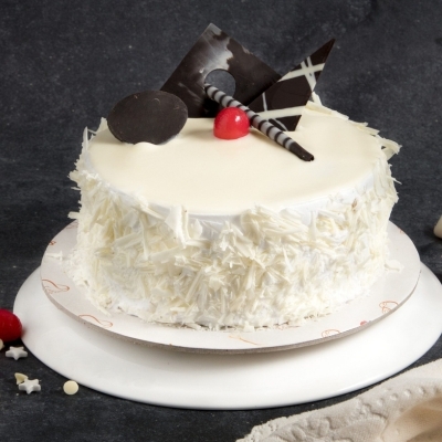 Elegant White Forest Cake